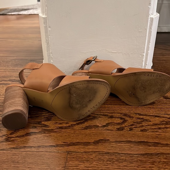 Caslon Cognac Leather Sandals Size 6.5 - Picture 4 of 6